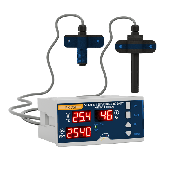 CBR KR-751 Panel Tipi Sıcaklık, Nem ve Karbondioksit Kontrol Cihazı